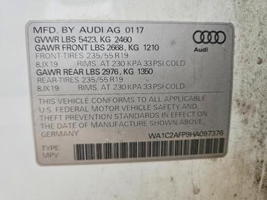 Vista de 2017 AUDI Q5 PREMIUM, ángulo 13