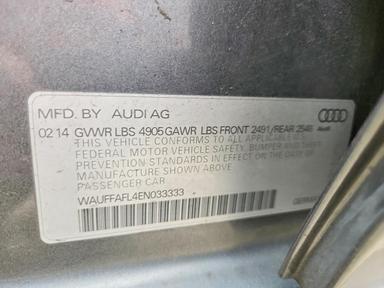 2014 AUDI A4 PREMIUM PLUS view, angle 13