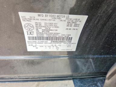 Vista de 2019 FORD FLEX LIMITED, ángulo 13