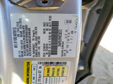 Вид 2017 FORD FUSION SE HYBRID, угол 12