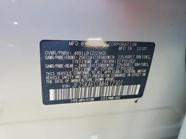 2021 SUBARU FORESTER PREMIUM view, angle 12