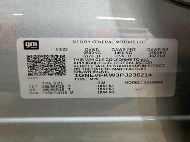 Vedere 2023 CHEVROLET TRAVERSE LS, unghi 13