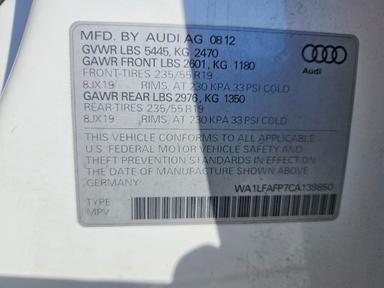 منظر 2012 AUDI Q5 PREMIUM PLUS، زاوية 13
