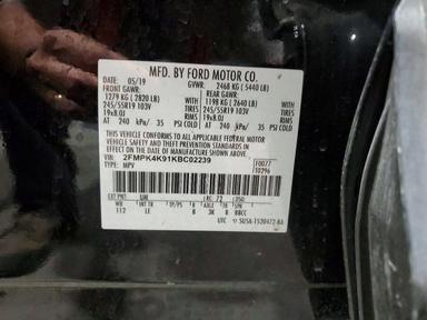 Vedere 2019 FORD EDGE TITANIUM, unghi 13