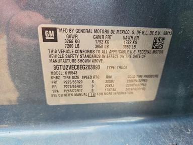 Вид 2014 GMC SIERRA K1500 SLT, угол 13