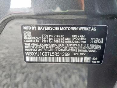Вид 2020 BMW X2 XDRIVE28I, угол 14