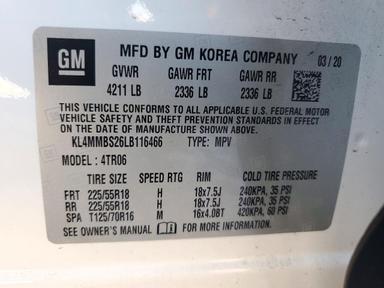 Vista de 2020 BUICK ENCORE GX PREFERRED, ángulo 13