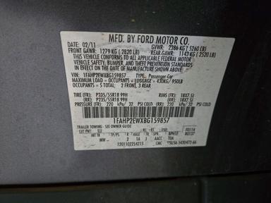 منظر 2011 FORD TAURUS SEL، زاوية 12