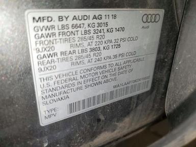 Vue de 2019 AUDI Q7 PREMIUM PLUS, angle 14