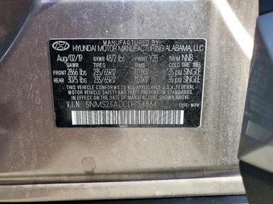 2020 HYUNDAI SANTA FE SE view, angle 14