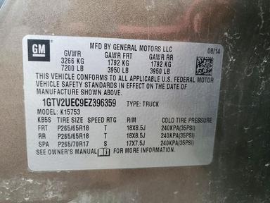 Vista de 2014 GMC SIERRA K1500 SLE, ángulo 12