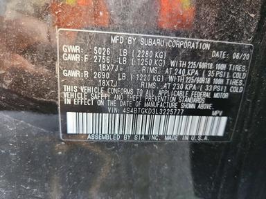 منظر 2020 SUBARU OUTBACK ONYX EDITION XT، زاوية 12