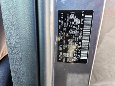 2016 HYUNDAI TUCSON SE view, angle 14