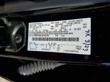 Vista de 2020 FORD F150 SUPERCREW, ángulo 12