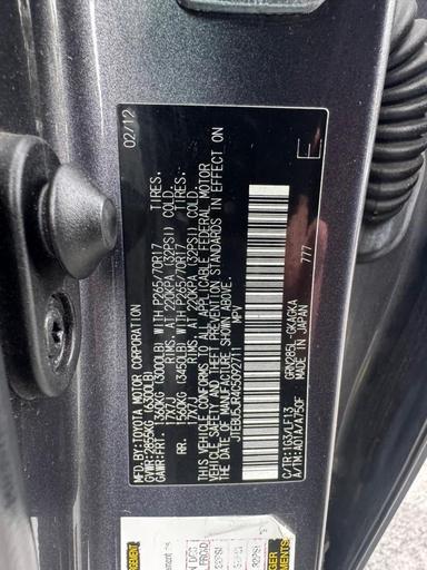 Vista de 2012 TOYOTA 4RUNNER SR5, ángulo 12