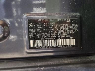 2014 SUBARU OUTBACK 2.5I PREMIUM view, angle 13