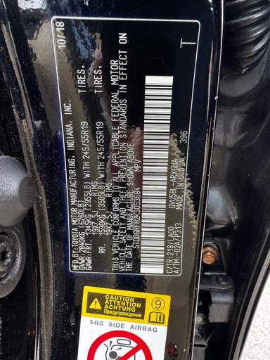 Vue de 2019 TOYOTA HIGHLANDER HYBRID LIMITED PLATINUM, angle 10