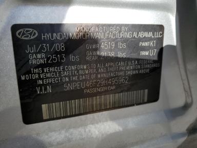 Vista de 2009 HYUNDAI SONATA SE V6, ángulo 13