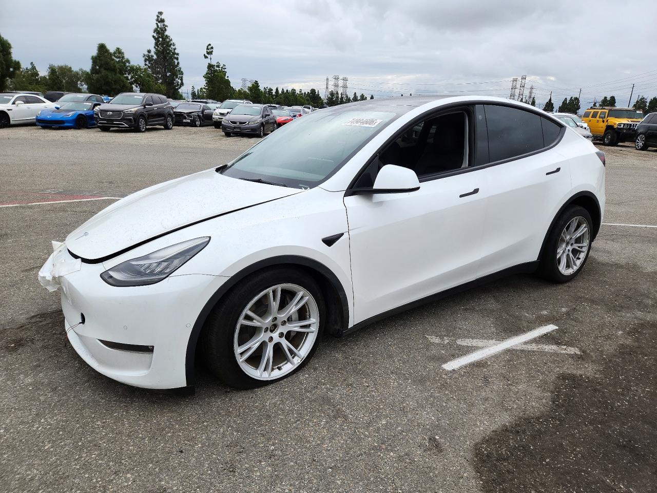 Vue de 2021 TESLA MODEL Y, angle 1