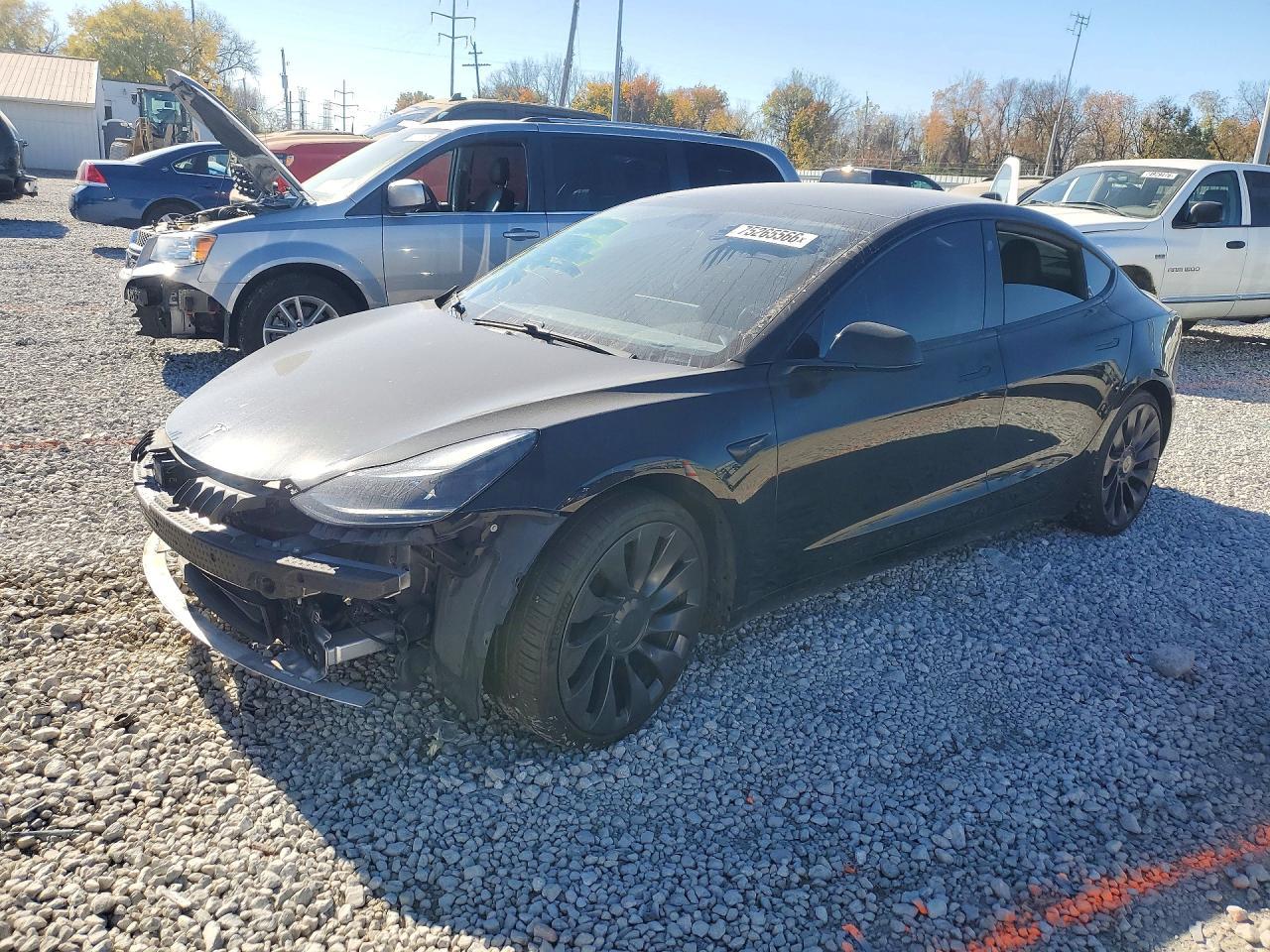 Вид 2021 TESLA MODEL 3, угол 1