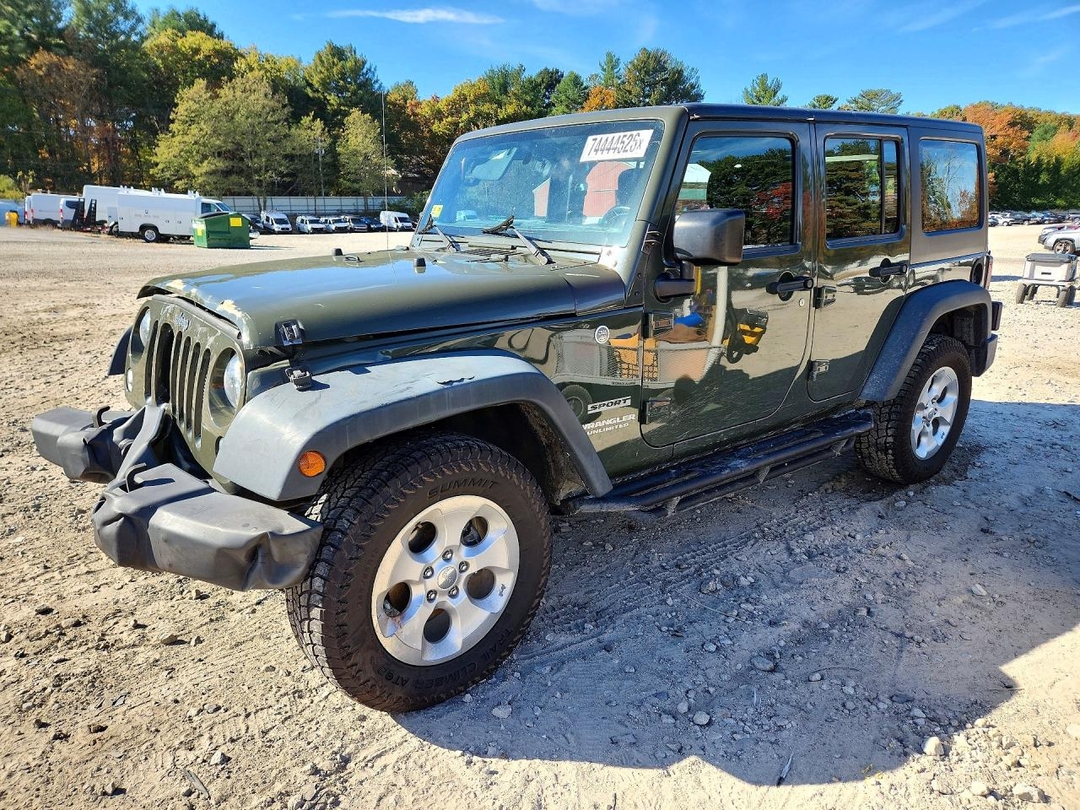 منظر 2016 JEEP WRANGLER UNLIMITED SPORT، زاوية 1