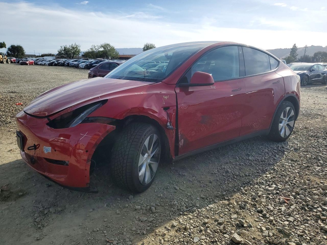 Vista de 2020 TESLA MODEL Y, ángulo 1